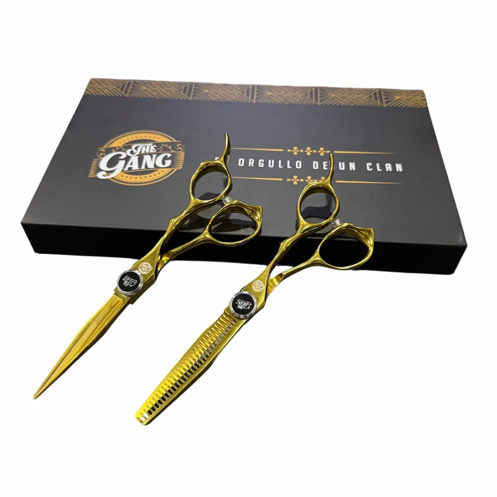 Set tijeras THE GANG HIKARI Signature Series 440C 6.0” Gold