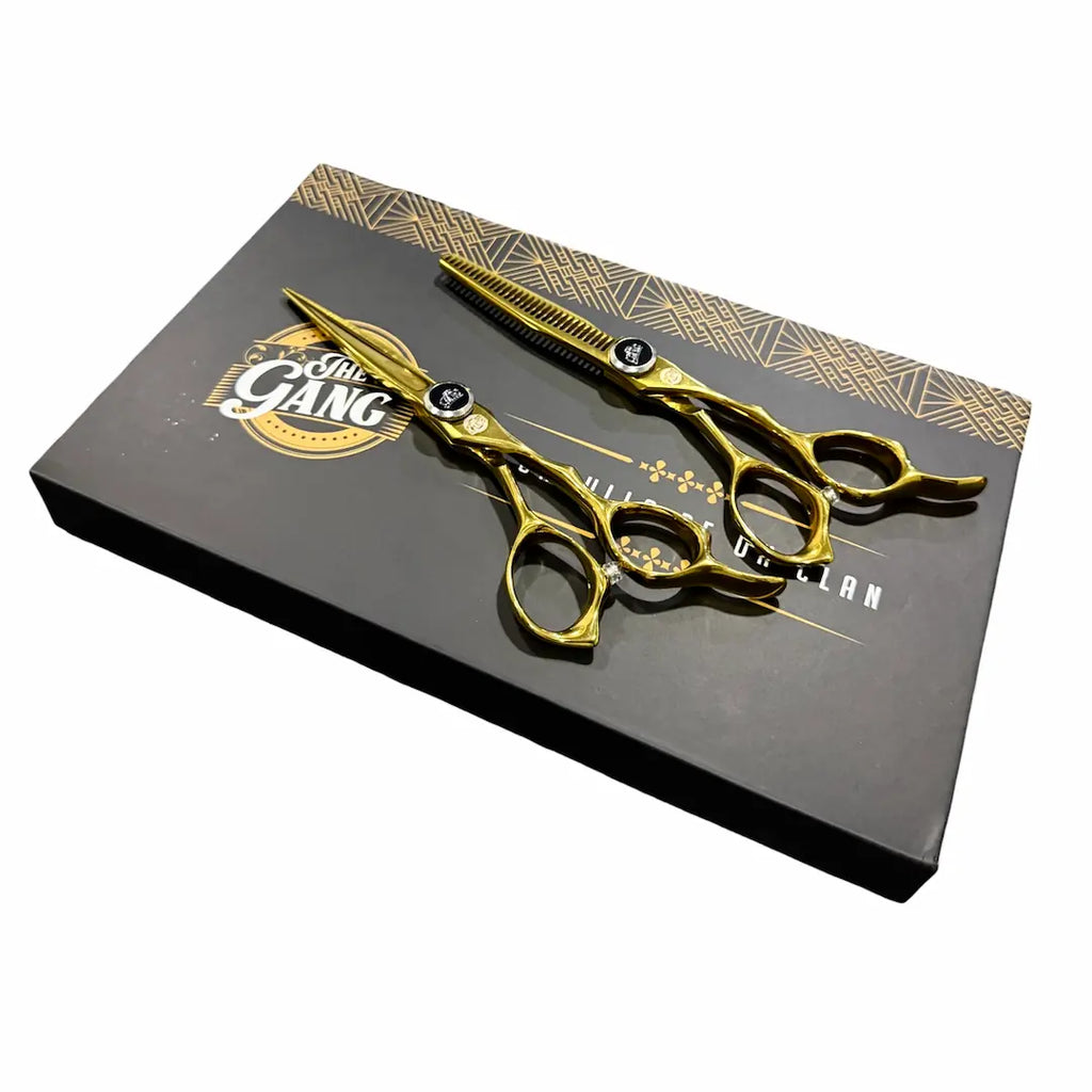 Set tijeras THE GANG HIKARI Signature Series 440C 6.0” Gold